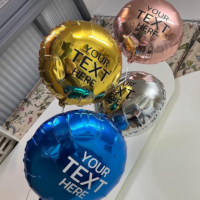 Сustom Balloons Name Personalized foil Balloon Round 19 inch Satin and Glossy Colors Any Text Gift Idea Surprise Customizable Birthday Wedding Anniversary Party Decoration Gifts Surprise