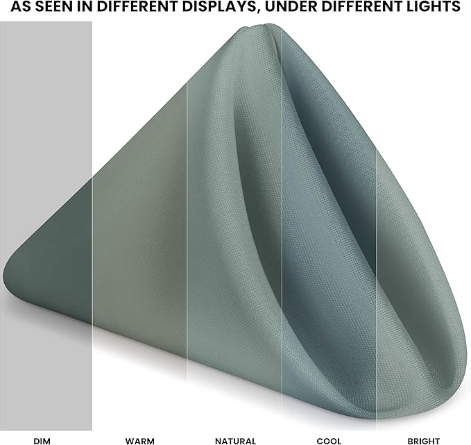 Utopia Home [24 Pack, Light Grey] Cloth Napkins 20x20 Inches, 100% Polyester Hemmed Edges, Washable and Reusable Ideal for Parties, Weddings and Dinners