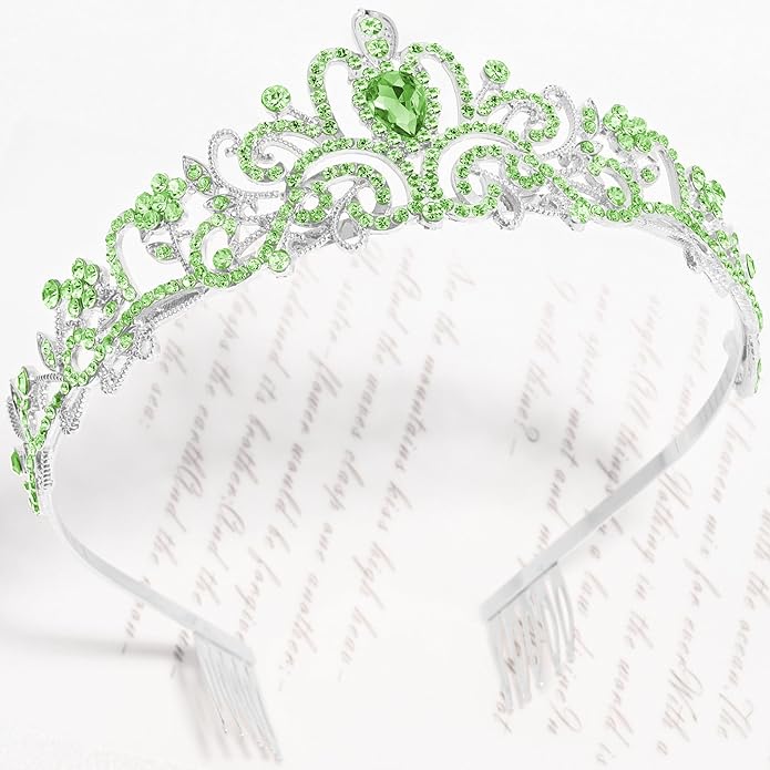 TAROSE Crowns for Women and Girls, Queen Crystal Gold Silver Tiaras with White Rhinestone and Combs, Goddess Crown for Wedding Bride Birthday Princess Bridal Shower Hair Accessories for Women