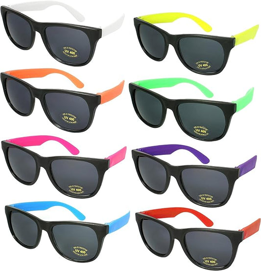EDGEIWEAR 80s Neon Party Sunglasses for Adult Party Favors with CPSIA certified-Lead(Pb) Content Free