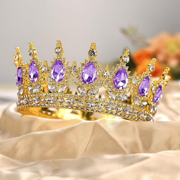 Crown for Women Crystal Rhinestone Wedding Tiara Queen Hair Accessories for Birthday Prom Pageant Princess Headband