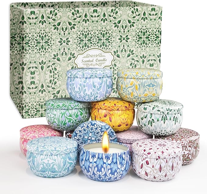 12 Pack Scented Candles Gifts for Women, Natural Soy Candles for Home Scented, Aromatherapy Christmas Candle Sets Gift for Women, Sister, Friends, Colleague