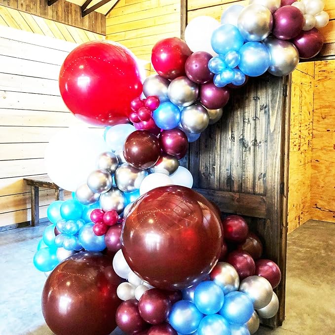 Burgundy Balloons, 66pack 12inch Maroon Latex Party Balloons for Graduation, Thanksgiving Day, Autumn Fall Theme Party, Wedding, Birthday, Valentines, Baby Shower Party Decorations