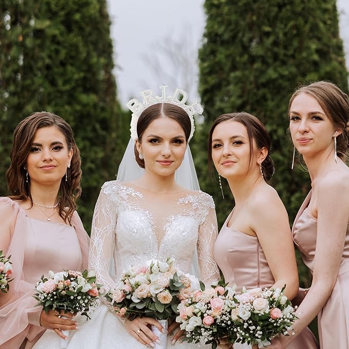 Bride Headband, Pearl Headband, Bridal Headbands Bachelorette Party Favors for Women's Hairband, Bridal Shower, Wedding, Engagement Parties Gift