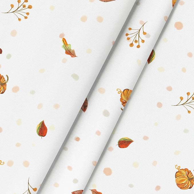 Horaldaily Fall Tablecloth 70x70 Inch Round, Thanksgiving Autumn Harvest Pumpkin Mushroom Black Buffalo Plaid Table Cover for Party Picnic Dinner Decor