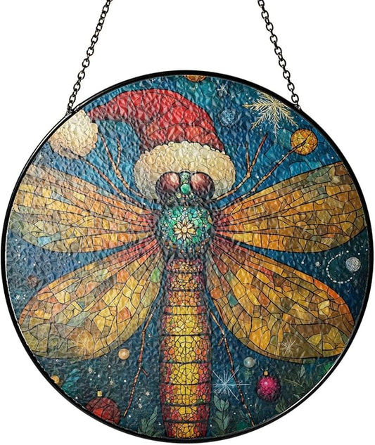 Crane Fly Stained Glass Window Hanging Decor - Crane Fly Christmas Hanging Ornament - Crane Fly Christmas Decor - Handmade Window Ornament - Beautiful Xmas Gift & Home Decoration