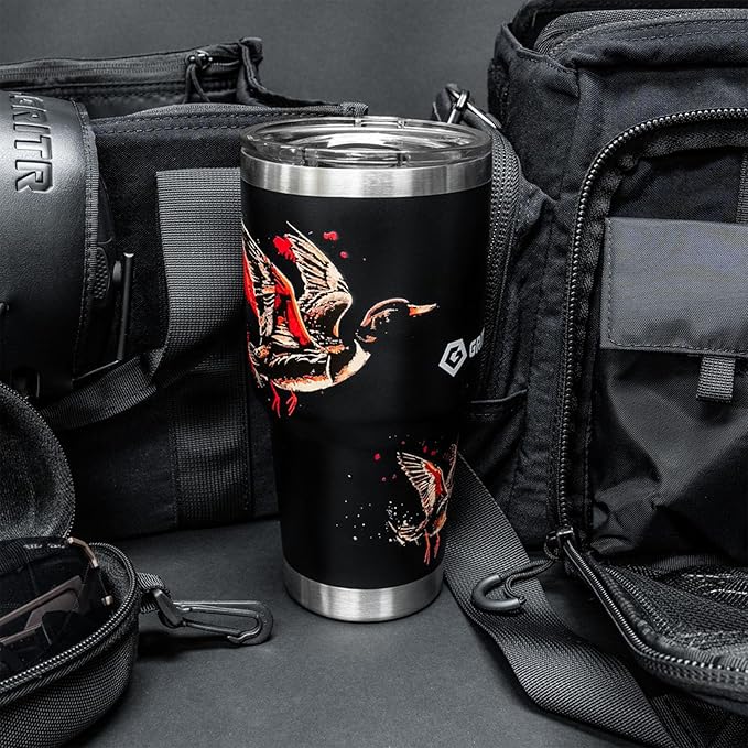 GRITR Stainless Steel Tumbler – 20oz/30oz, Insulated & Leakproof, Hot or Cold Drinks Anywhere, Travel Tumbler with Straw and Lids for Coffee, Water & Smoothies