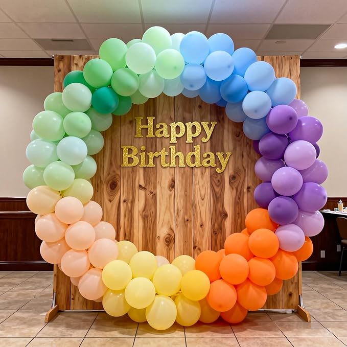 Pastel Macaron Balloons 100 Pack, 12 Inch Latex Helium Rainbow Balloons Garland with Assorted Colors for Birthdays Weddings Baby Showers Graduation Arch Party Decorations