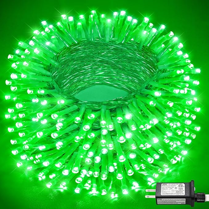 100FT 300 LED Christmas Lights Outdoor, Plug in Christmas String Lights Indoor, Waterproof & 8 Modes & Timer Function, Connectable Fairy Twinkle Light for Bedroom Xmas House Party Decor, Green