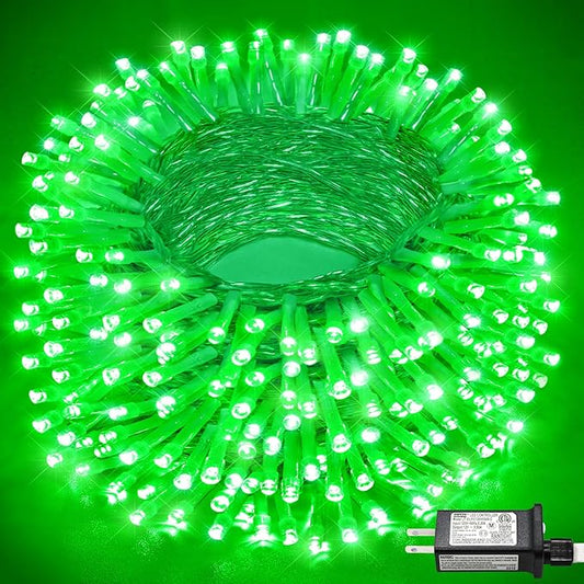 100FT 300 LED Christmas Lights Outdoor, Plug in Christmas String Lights Indoor, Waterproof & 8 Modes & Timer Function, Connectable Fairy Twinkle Light for Bedroom Xmas House Party Decor, Green