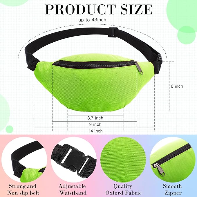 80s Women Neon Leg Warmers Headband Wristbands Earrings Hair Rings Fanny Pack Set Knit 80s Women Neon Accessories (Green)