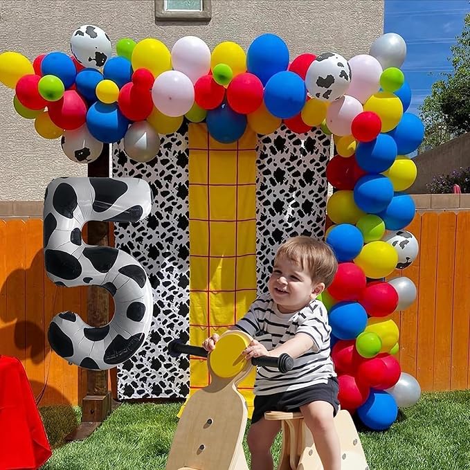 Cow Print Number Balloons, Large Foil Number 3 Balloon 40 Inch Cow Balloon for Boys Girls Birthday Decoration Cow Themed Birthday Party Decorations Farm Animal Party Supplies