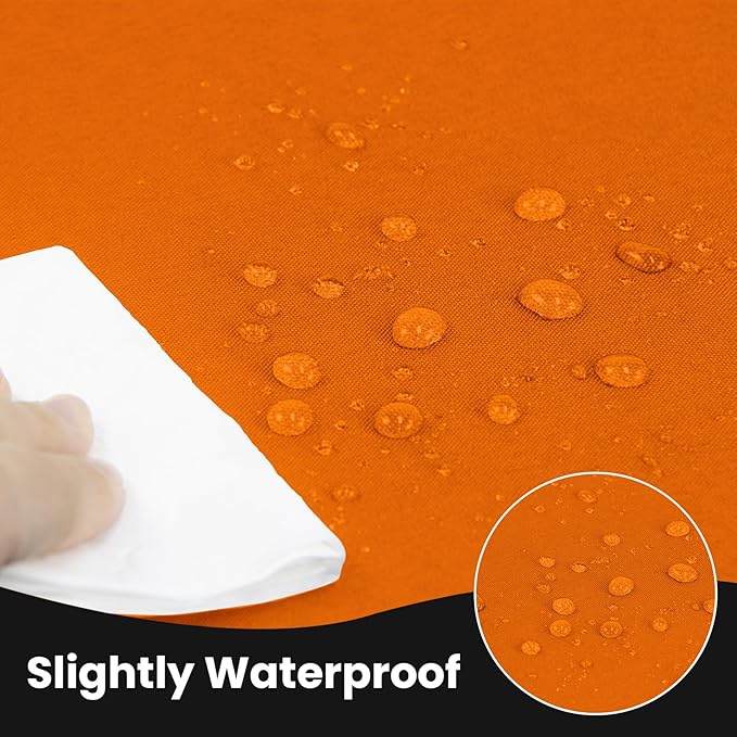 Ascoza 2 Pack Fitted Tablecloth for 8 Foot Rectangle 96 x 30 Inch Orange Table Covers Water Resistant Polyester Cloth for Folding, Parties,Display, Trade Show (Orange)