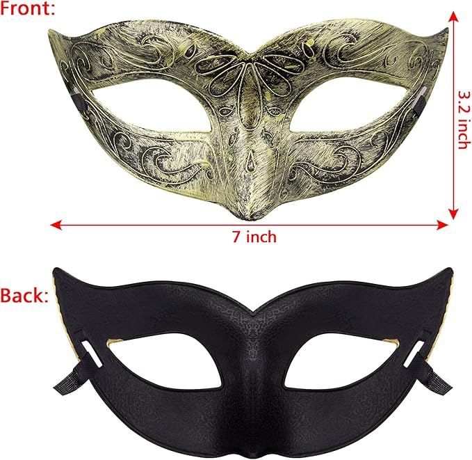 FEQO 80 Pieces Masquerade Masks Vintage Antique Venetian Masks for Men Women