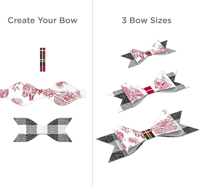 Hallmark Holiday Plaid Wrapping Paper with Cutlines and Optional DIY Bow Templates on Reverse (3-Pack: 120 Sq. Ft. Ttl) Red Toile, Black Buffalo Check, Plaid for Christmas, Birthdays, Weddings, Crafts