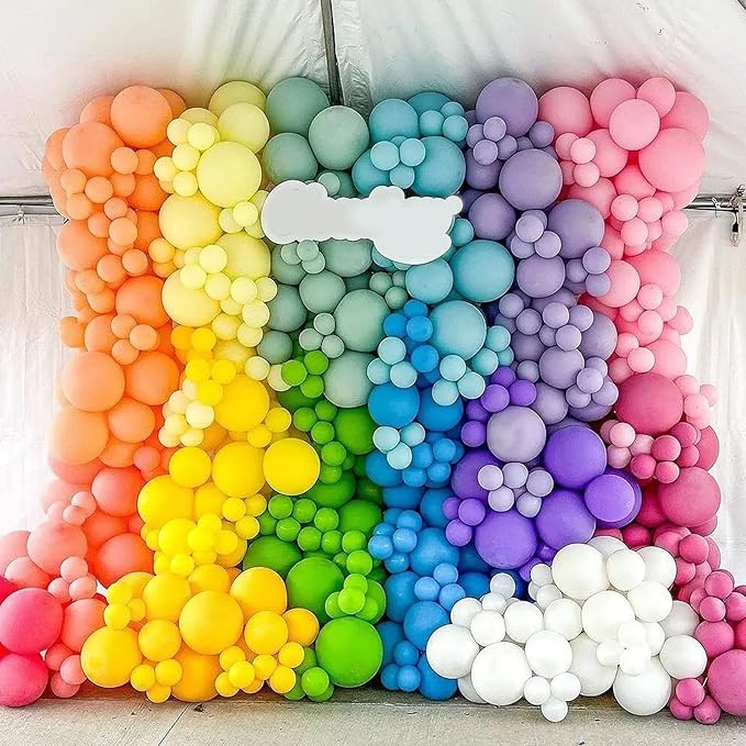 Balloons, 66pack 12inch Assorted Color Rainbow Latex Party Balloons for Wedding, Birthday, Graduation, Bridal Shower, Baby Shower, Gender Reveal, Anniversary Party Decorations