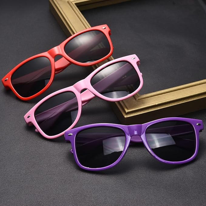 Pibupibu Neon Colors Party Favor Supplies Unisex Sunglasses Pack of 8