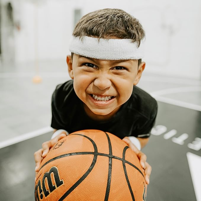 Suddora Toddlers Headbands, Sports Sweatbands for Kids, Non-Slip and Lightweight Fabric Bands for Youth Basketball, Soccer, and Tennis, Moisture-Wicking Bands for Cosplay & Costumes