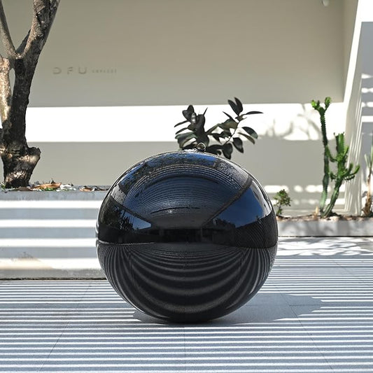 Yescom 39" Inflatable Mirror Ball Giant Reusable Hanging Large Disco Balloon Decoration for Party Wedding Event Concerts Stage Decor Black