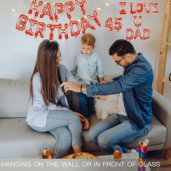 [85 PCS] 16" Foil Personalized Name Happy Birthday Balloons Letters, Mylar Aluminum Custom Name and Age Letter Balloons, 2 Sets A- Z & 0-9 for Birthday Party Graduation Wedding Holiday Event(Red)