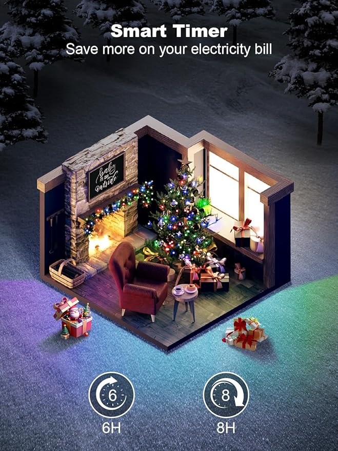 1000 LED String Lights Outdoor, 328FT Multicolor Christmas Lights for Outside with Remote, Timer Memory Function, 8 Modes Waterproof Fairy Lights Plug in, for Xmas Tree Bedroom Patio Party