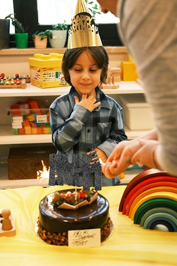 Bruh I’m 11 Cake Topper - Glitter Black 11th Birthday Cake Decorations, 11 Years Old Birthday Cake Smash Decor (11)
