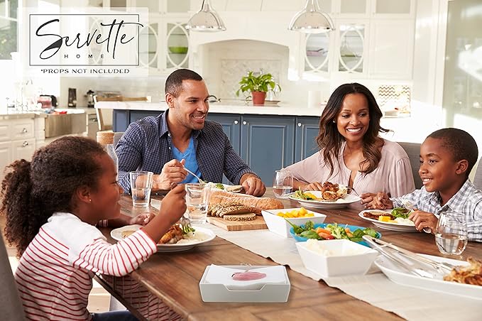 White Ceramic Lunch Napkin Holder with Roped Weight - Flamingo