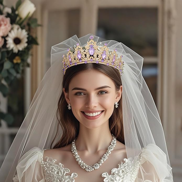 tiaras and crowns for women queen crowns for Women and Girls Crystal Princess Tiaras Rhinestone Tiaras For Wedding Bridal Birthday Prom Pageant Party