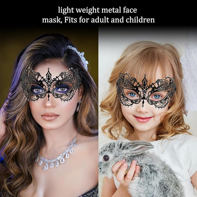 Exlinonline Lace Masquerade Mask Elastic,Fit for Adult,Soft Gentle Material,Specially For Costume,Thememed Party