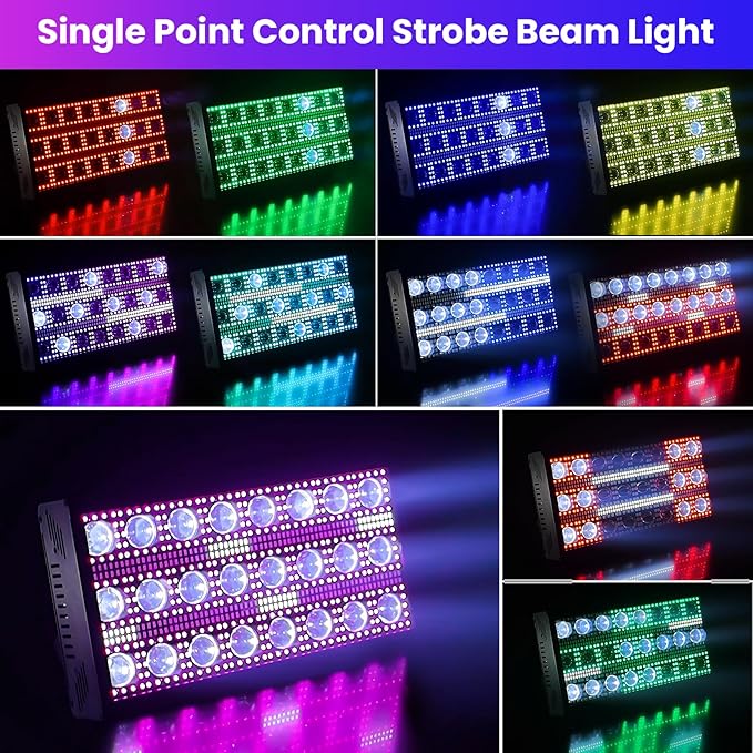 Betopper LF2405 300w Matrix Beam Strobe Effect Lights，Stage Lights Wash Strobe Light, Super Bright Large Flash Stage Lighting, DMX Dj Strobe Lights for Parties Club Disco Xmas etc（2）