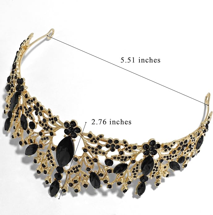 TAROSE Crowns for Women and Girls, Queen Crystal Gold Silver Tiaras with White Rhinestone and Combs, Goddess Crown for Wedding Bride Birthday Princess Bridal Shower Hair Accessories for Women