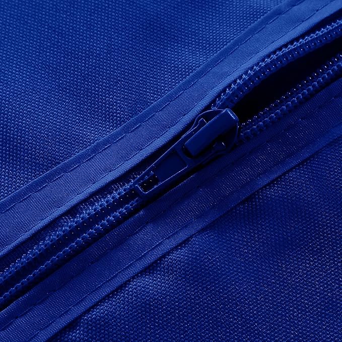 SARAFLORA Outdoor and Indoor Tablecloth -60 inch Round, Blue Wrinkle Free Washable Waterproof Table Cloth with Umbrella Hole and Zipper Round Table Cover for Spring/Summer/Patio/Picnic/BBQS/Party