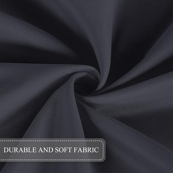 SARAFLORA Outdoor and Indoor Tablecloth -60x120 inch Grey, Wrinkle Free Washable Waterproof Table Cloth with Umbrella Hole and Zipper Rectangle Table Cover for Spring/Summer/Patio/Picnic/BBQS/Party