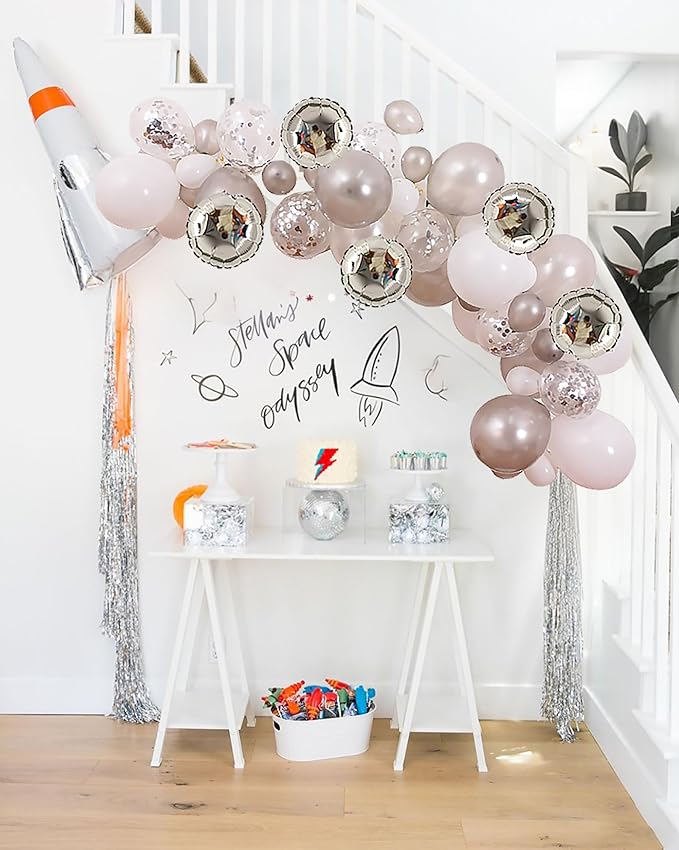 YHL Balloon Garland Arch Kit 71pcs (Silver/White assorted) for Party Decorations Anniversary/Birthday/Baby Shower/Wedding/Unicorn/graduation/festivals/carnivals etc