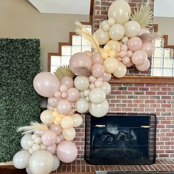 110pcs White Sand Balloons 12 Inch White Latex Balloon Garland Arch Kit for Birthday Baby Shower Anniversary Graduation Wedding Party Decorations