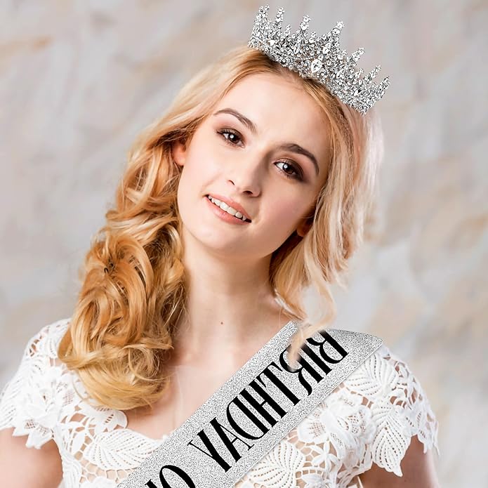 Gold Crown for Women Crystal Princess Tiaras Rhinestone Queen Headband Wedding Bridal Hair Accessories Birthday Prom Pageant Party Coming of Age Ceremony Photo Props