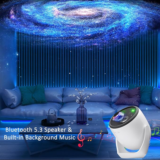 3D Theme Projector, HD Naked-Eye 3D Starry Sky Projector, Theme Dynamic Night Light, Includes Remote Control, Timer Function, and Bluetooth Speaker. Ideal for Home Decor and Leisure Entertainment.