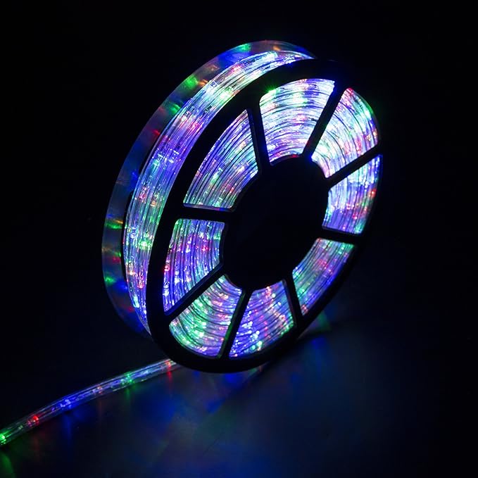 50ft Outdoor LED Rope Lights 540 Connectable Flexible Tube Lights, IP65 Waterproof Rope Lighting for Garden Patio Pool Bedroom Party Christmas Halloween Holiday Indoor/Outdoor Decoration, Multiple