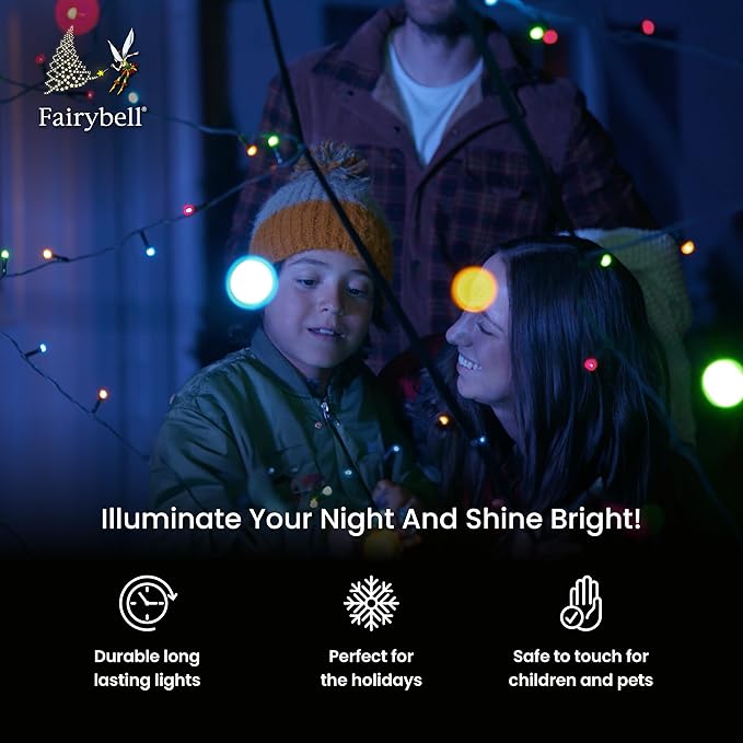 Fairybell - Flagpole LED Christmas Tree - Outdoor Christmas Decorations - Multicolor - 1,200 LED Tree - 20ft - Suitable for Existing Flagpoles
