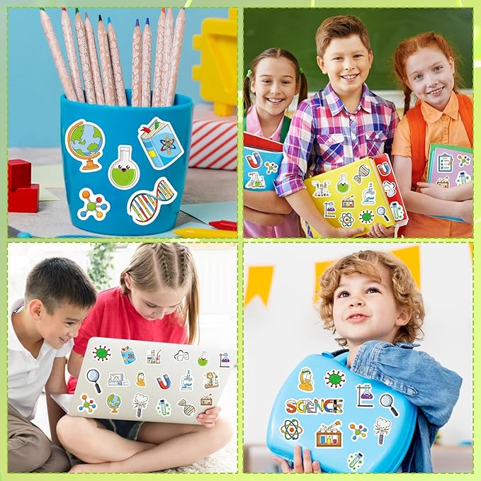 300Pcs Science Foam Stickers, Self-Adhesive Chemistry Biology Physics Stickers Science Laboratory Decals Sticker Decorations for Home Office School DIY Art Craft Teacher Classroom Supplies