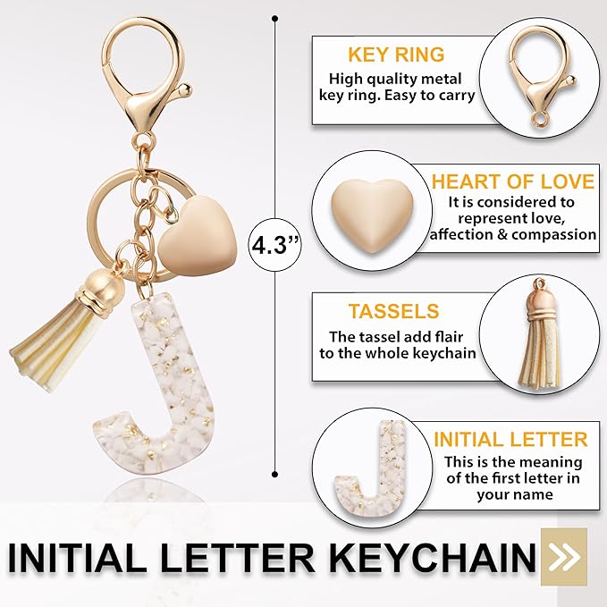 Initial Letter Keychain, Butterfly Keychain Cute Resin, Initial Keychain Backpack Charms, Key chain for Women, Girls