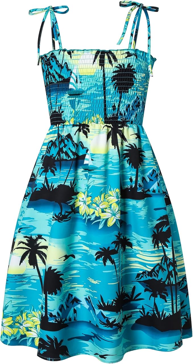 Cromoncent Matching Hawaiian Outfits for Family, Dad and Son Matching Luau Beach Tropical Shirts Mommy Daughter Tropical Sets