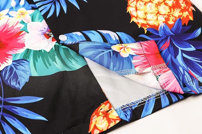 Cromoncent Matching Hawaiian Outfits for Family, Dad and Son Matching Luau Beach Tropical Shirts Mommy Daughter Tropical Sets
