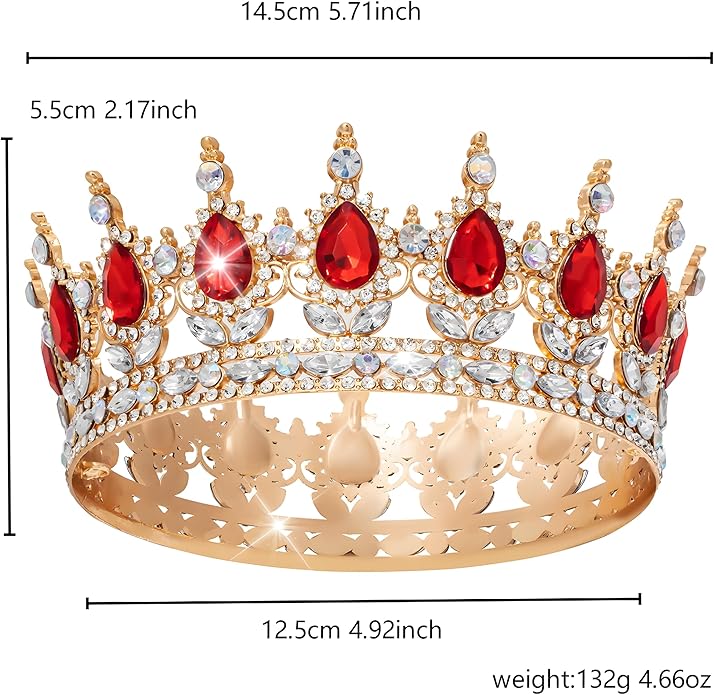 Crown Tiara for Women Queen Crown Rhinestone Wedding Crowns Birthday Tiara Women's Hair Accessories Costume Party Halloween Decor Prom Gifts