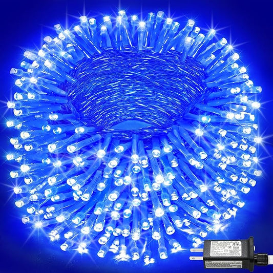 Christmas Lights Indoor, 132FT 400 LED Outdoor String Lights with 8 Modes Waterproof, Plug in Fairy Twinkle Lights Clear Wire for Bedroom Wedding Treee Window Garden House Decorations