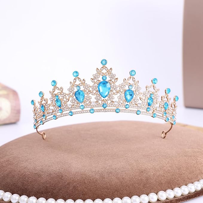 Princess Tiara and Crown for Women Wedding Tiaras for Bridal girls Tiaras and Crystal Crowns Rhinestone Headband Metal Hair Accessories for Costume Birthday Party Prom Gifts