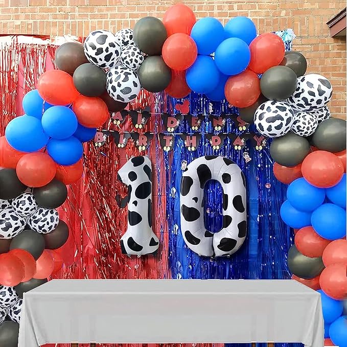 Cow Print Number Balloons, Large Foil Number 1 Balloon 40 Inch Cow Balloon for Boys Girls Birthday Decoration Cow Themed Birthday Party Decorations Farm Animal Party Supplies