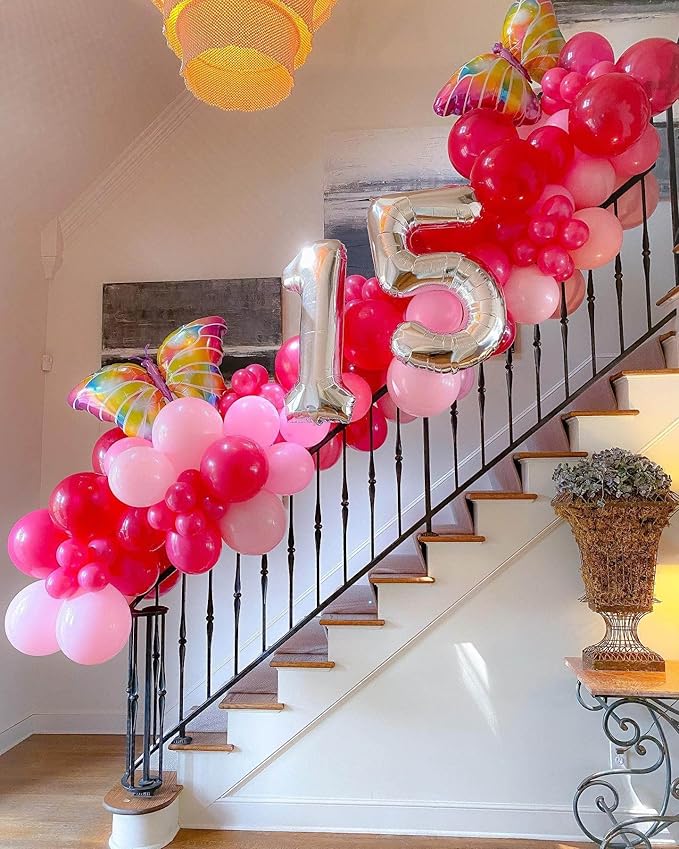 40 Inch Silver 15 Number Balloons Giant 15 or 51 Balloons Silver Birthday 15 Balloons 15th Birthday Anniversary Party Decorations Supplies