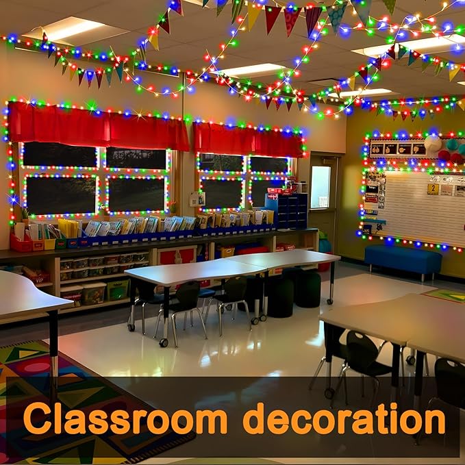 SAUIRS 60FT 160 LED Christmas Lights Outdoor String Lights with 8 Modes Timer Waterproof Fairy Light Plug in for Outside Indoor Party Xmas Palm Tree Yard Wedding Decorations(Multicolor)