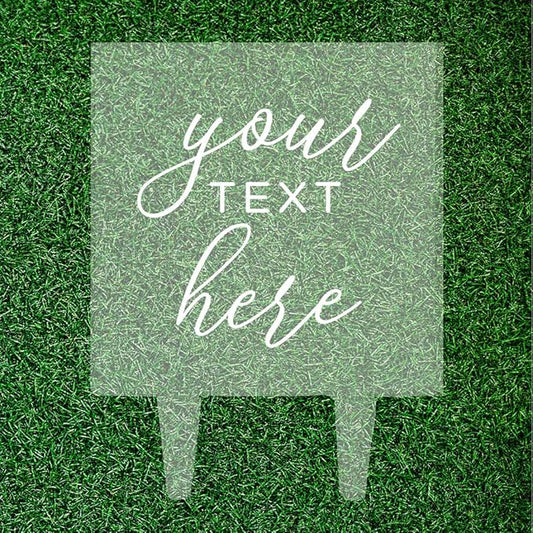 Andaz Press Fully Custom Script Design Your Own Text Here DIY Wedding Cake Topper, Acrylic Square Personalized Couple Cake Topper